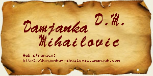 Damjanka Mihailović vizit kartica